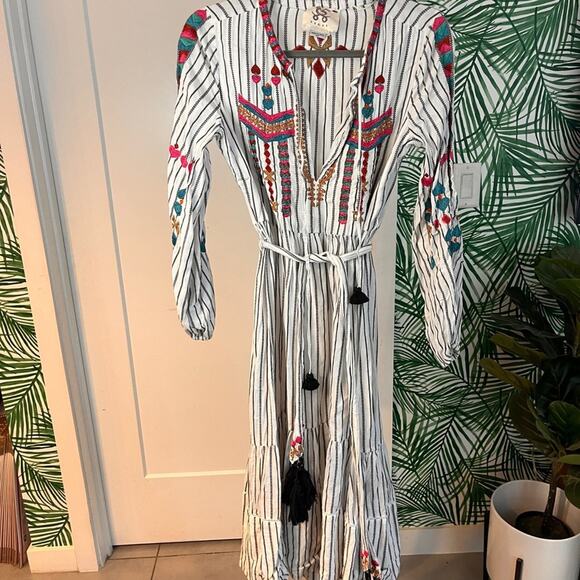 Figue Noor Embroidered Midi Dress XS - Picture 3 of 13